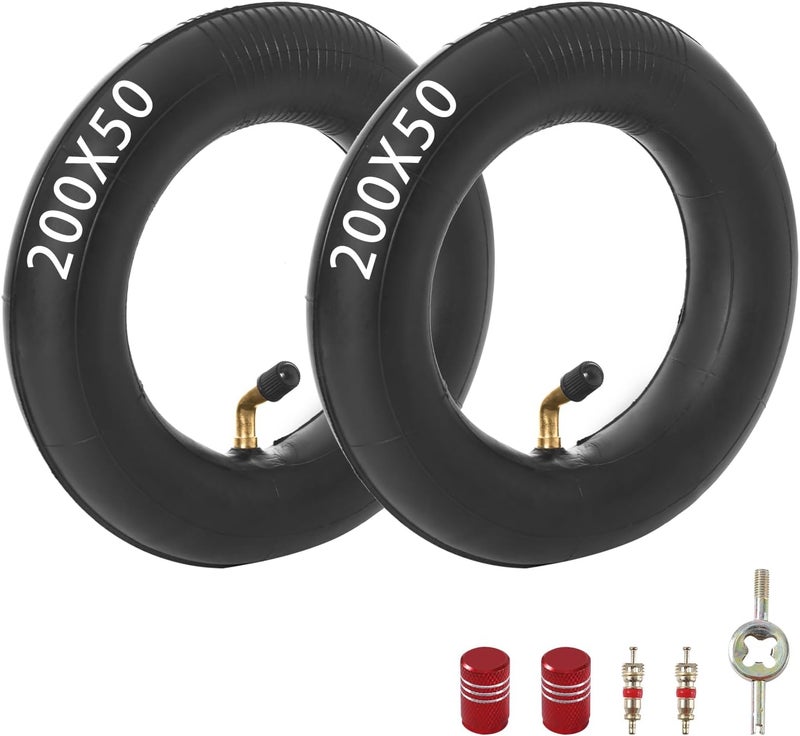 KAMIER 200X50 Inner Tube for Razor Crazy Cart XL DLX Shift Go Cart Kart Dune Buggy eSpark E200 E200S E225 E100 Power Core Glow E125 E150 E175 Electric Scooter 360 PowerRider 8" X 2" Tires Tube Parts - Image 1